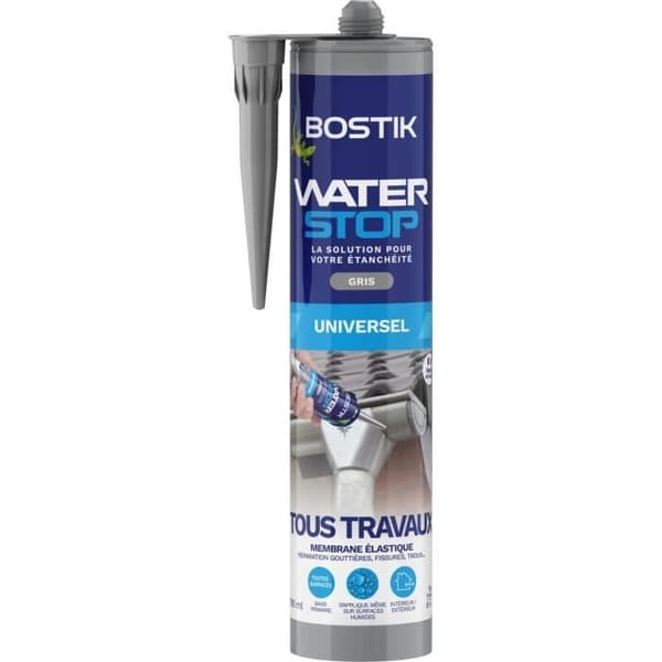 BOSTIK Waterstop Direct vattentätande membran utan primer Grå Interiör och Exteriör - 290 ml patron