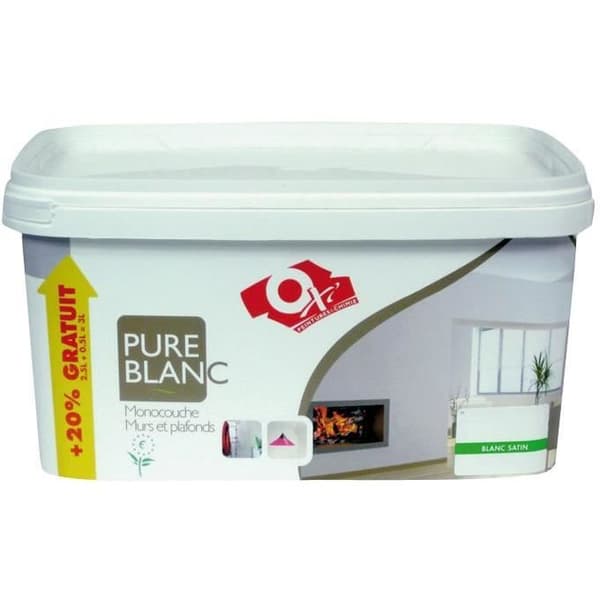 Satinmonolagerfärg - 2,5 L - vit