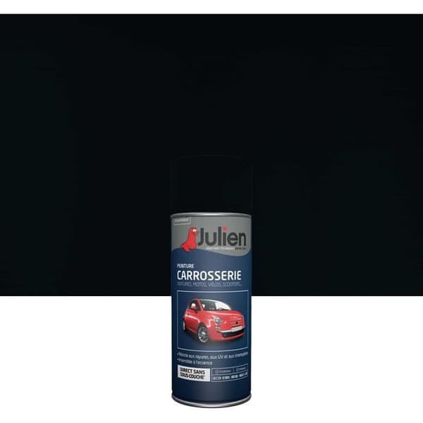 Karossfärgsspray - JULIEN - Vehidécor - Svart metall - 400 mL - Tål bensin