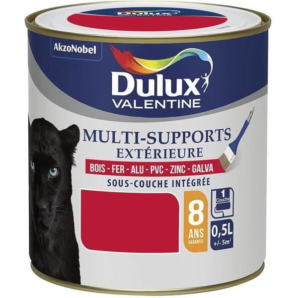 Multisupport utomhusfärg - Valentine - 0,5l - Poppy Red - Satin - Enskikts