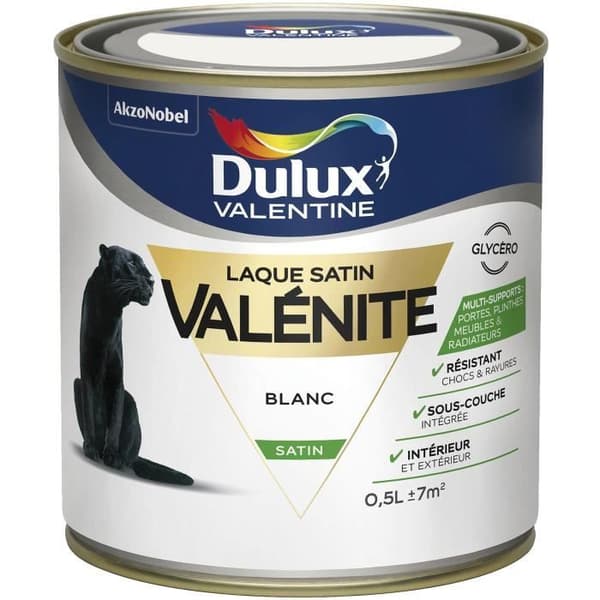Latex gleser saten 0,5 L - vit
