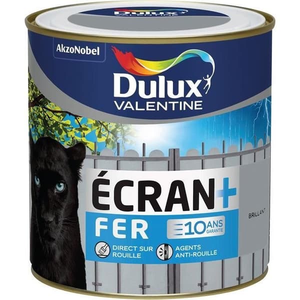 Färg - DULUX VALENTINE - Blank skärm+ - 500 mL - Grå stål - Glycerofthalisk