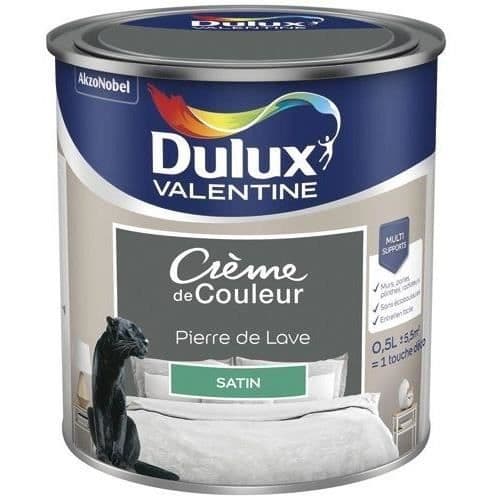 Måleri - DULUX VALENTINE - Färgkräm - Satin - Grå Lavasten - 0.5L