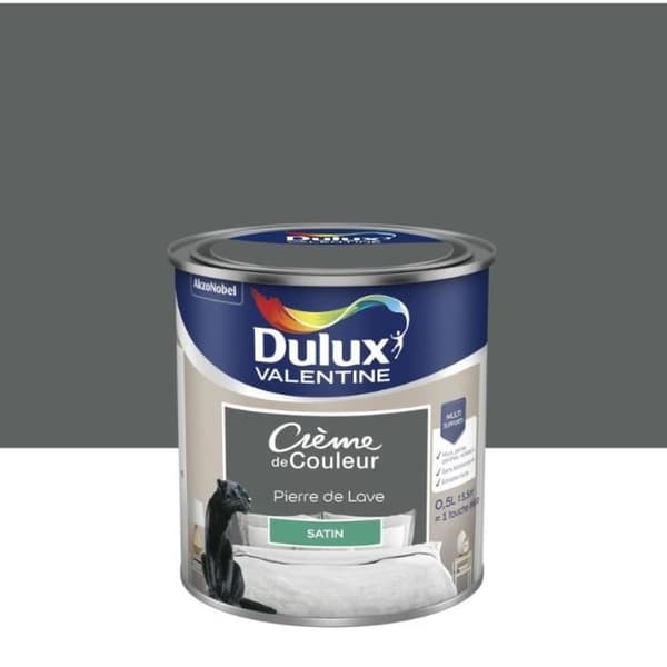 Målningsdekoration finish kräm av satin gråpeppar 0.5l DULUX VALENTINE