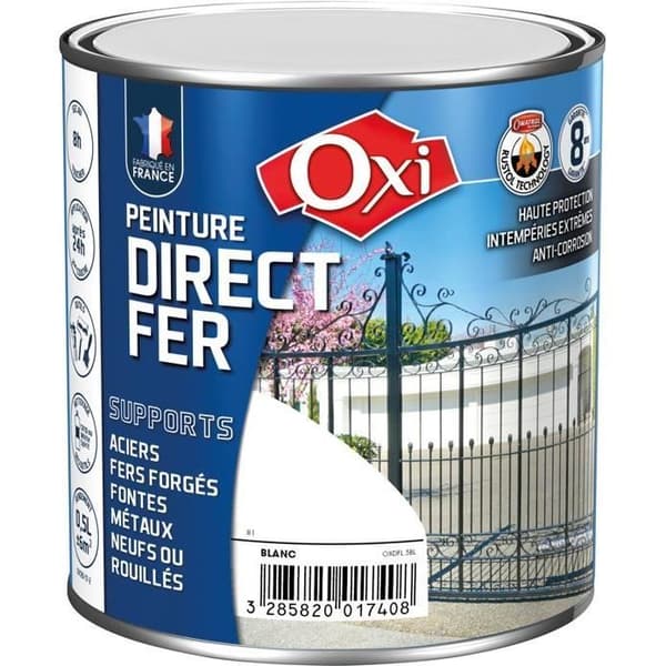Målning - OXI - 250 mL - Matt svart - Enkomponent glansig - Rostskyddande