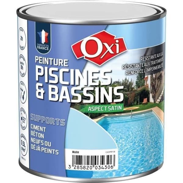 Pool paint - OXI - 0.5 L - Blå - Satin - Specifik - Hållbar