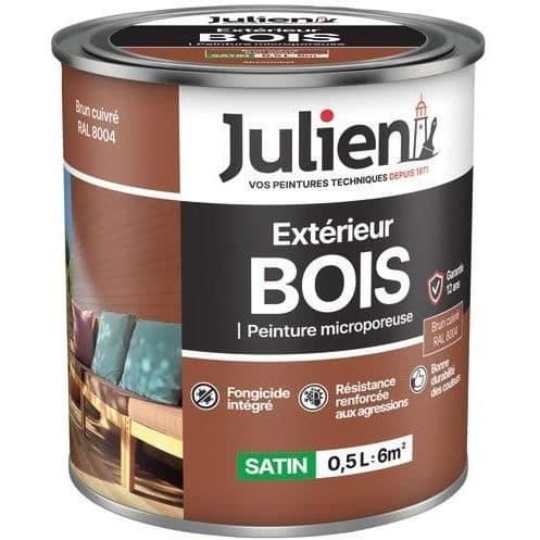 Måleri - JULIEN - Microporös trä - Satin - 0,5 L - 12 år - Utomhus