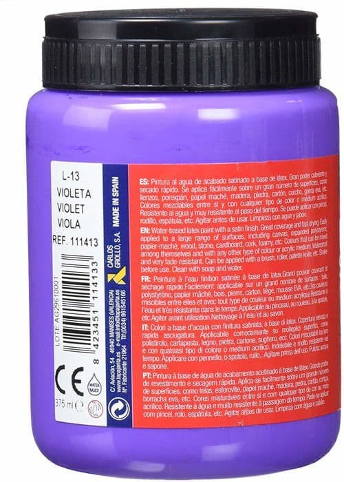Målning - lack - behandling (lasyr - dekorativa effekter) La pajarita - 111413 - satenglack L-13, Lila, 375 ml
