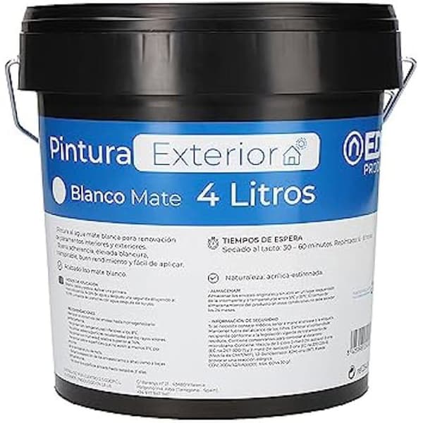 S.of. matt invändig plastfärg / vit exteriör 4l EDM 25404