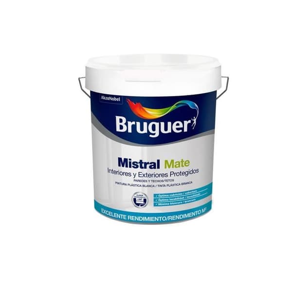 Plastfärg - Bruguer - Mistral - 4 liter - Matt - Akryl - Interiör/Exteriör