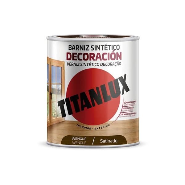 Vernis - TITANLUX - Syntetisk Dekoration Satin Wenge - Alkyd - Inomhus - 250ml
