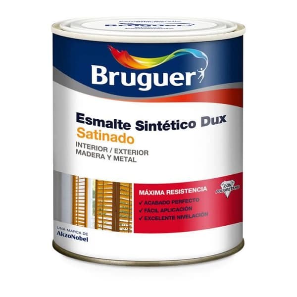 Målarfärg - Bruguer - Dux Satin Svart - 0,75L - Alkyd - Universell