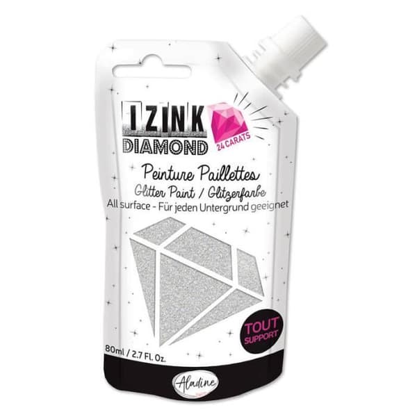Izink Diamantfärg 24 karat silver 80ml