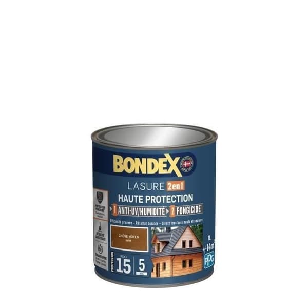 BONDEX Lasure 2 i 1 Satin Hög Skydd 5 år - Medel Ek