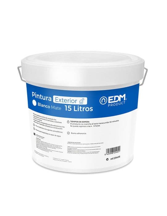 S.Of. Plastfärg Interiör Matt / Exteriör Vit 15l Edm