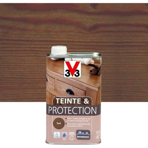 V33 Färgskydd Möbler Teak 0,5L