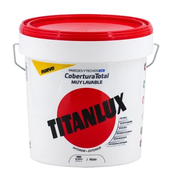 Titan - Titanlux vit plastfärg full täckning - förpackningsstorlek: 15 l