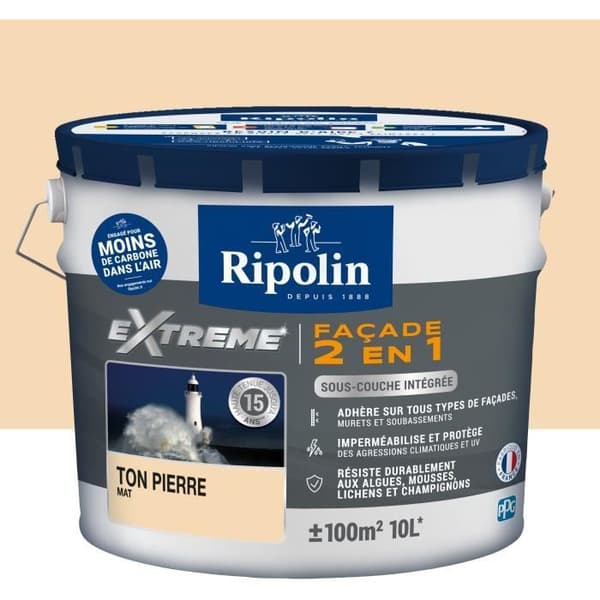 RIPOLIN SKYDD EXTREME FACADE TON PIERRE Mat 10 L