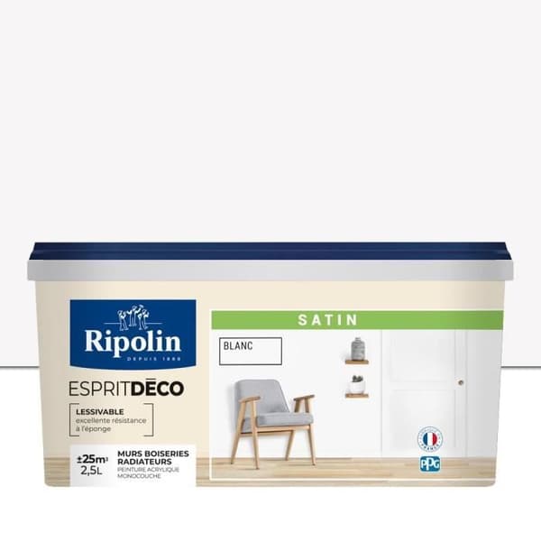 RIPOLIN ESPRIT DECO MULTI SUPPORTS VIT satin 2,5L