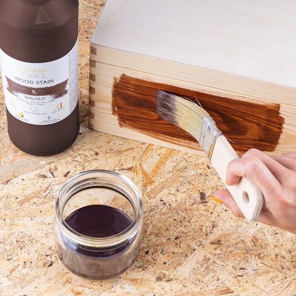 Creative Deco Träbets Valnötsskal 1L | Snabbtorkande träbets | Ytskydd | Trälack | Giftfri