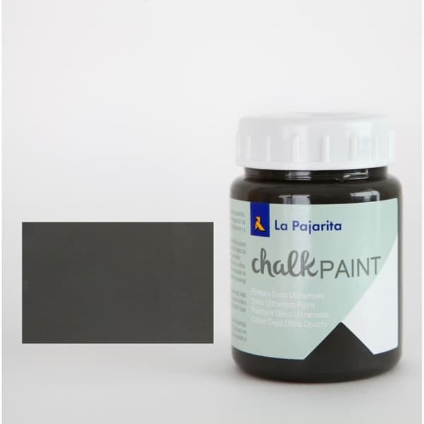 Chalk Paint deco ultramatt färg 75 ml la pajarita - Chalk paint färgkarta: Nästan svart CP27