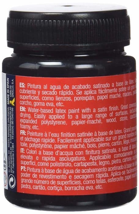 La Pajarita - 110616 - La Papillon Multi-Purpose Satin Paint, 75 ML, Svart, 1