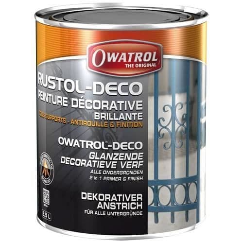 Dekorativ färg - rostskydd - grå - 2.5 L