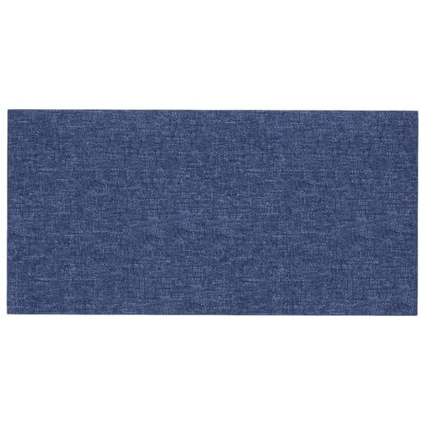 vidaXL Väggpaneler 12 st blå 30x15 cm tyg 0,54 m²