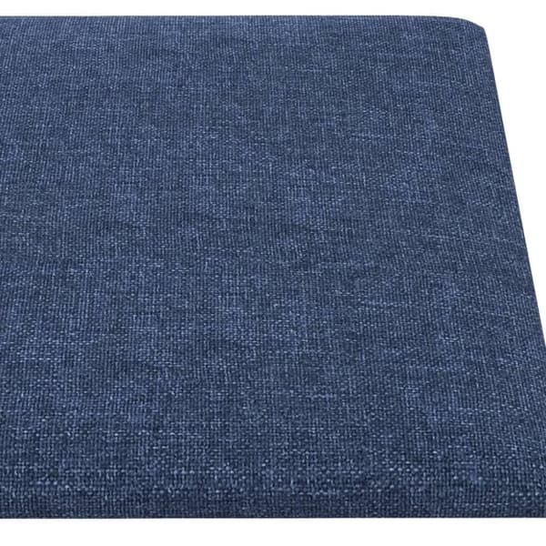 vidaXL Väggpaneler 12 st blå 30x15 cm tyg 0,54 m²