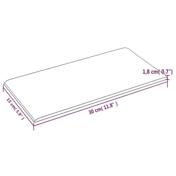 vidaXL vægpaneler 12 stk. 30x15 cm 0,54 m² stof mørkegrå