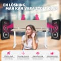 Miniatyrbild 4 av 9: Skrivbordsvägg, avskiljare Noisy med rundade hörn - 130 x 40 cm, beige