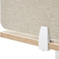 Miniatyrbild 9 av 9: Skrivbordsvägg, avskiljare Noisy med rundade hörn - 160 x 40 cm, beige