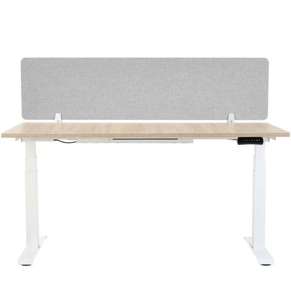 Skrivebord skærmvæg Noisy med afrundede hjørner - 160 x 40 cm,grå