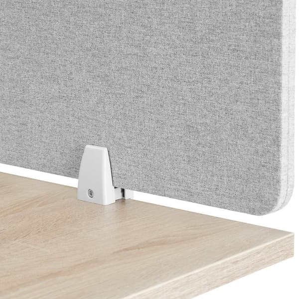 Skrivebord skærmvæg Noisy med afrundede hjørner - 160 x 40 cm,grå