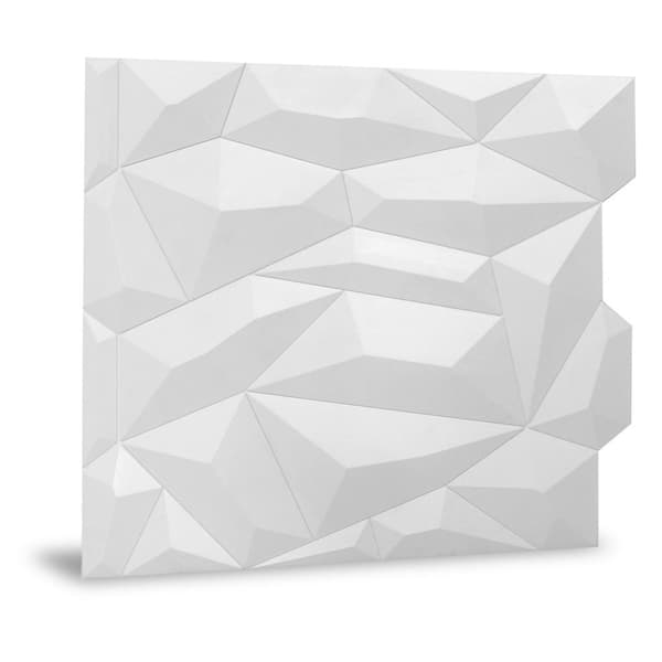 3d vægpanel selvklæbende Profhome 3D INTERLOCKING 705475 abstrakt mønster glat mat hvid 2 m2