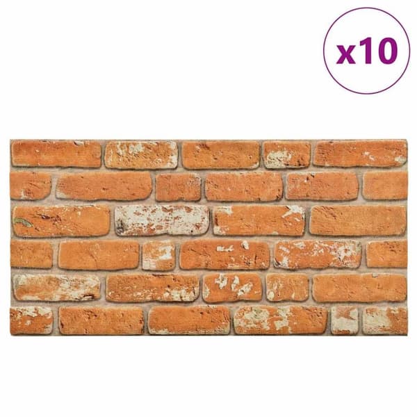 vidaXL 3D-vægpaneler 11 stk. murstensdesign EPS lysebrun