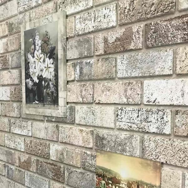 vidaXL 3D-vægpaneler 11 stk. EPS murstensdesign sandfarvet