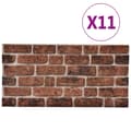 Miniatyrbillede 4 af 9: vidaXL 3D-vægpaneler 10 stk. murstensdesign EPS mørkebrun
