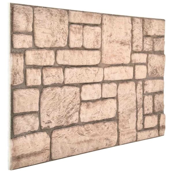 vidaXL 3D-vægpaneler 11 stk. EPS murstensdesign beige