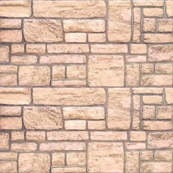 vidaXL 3D-vægpaneler 11 stk. EPS murstensdesign beige