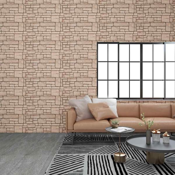 vidaXL 3D-vægpaneler 11 stk. EPS murstensdesign beige
