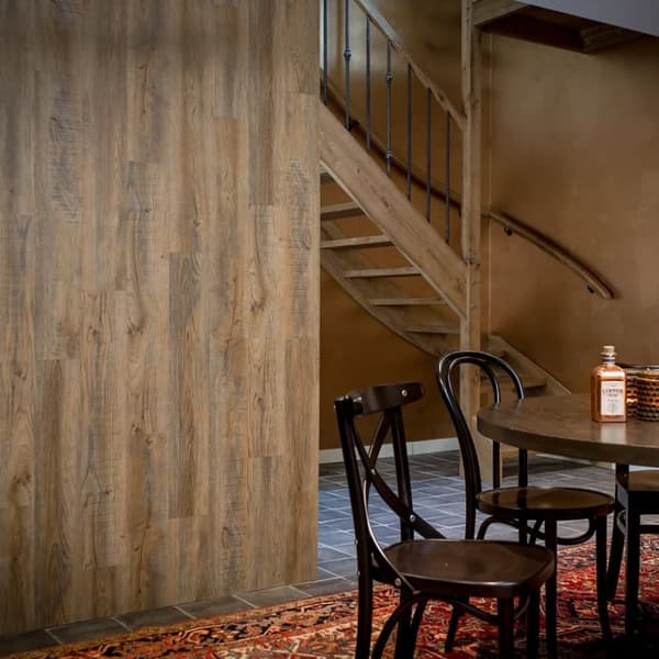 WallArt Trelignende planker gjenvunnet eik vintage brun