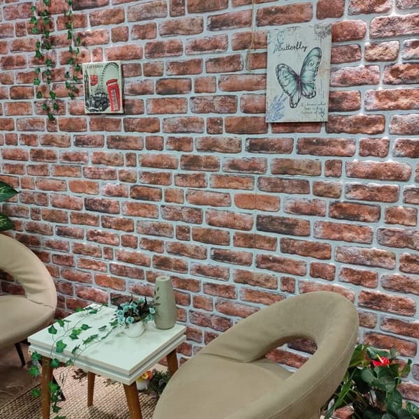 vidaXL 3D veggpaneler med mørkebrunt mursteindesign 10 stk EPS