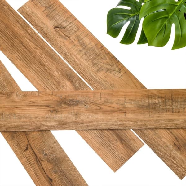 WallArt Treplanker GL-WA29 30 stk gjenvunnet eik rustbrun