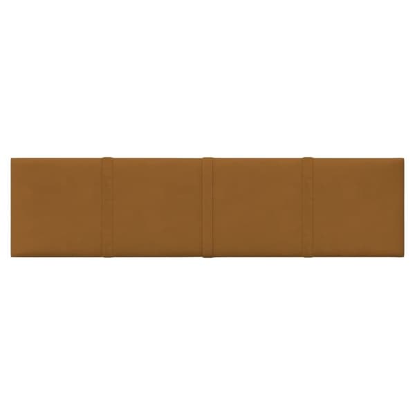 vidaXL Väggpaneler 12 st brun 60x15 cm sammet 1,08 m²