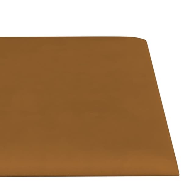vidaXL Väggpaneler 12 st brun 60x15 cm sammet 1,08 m²