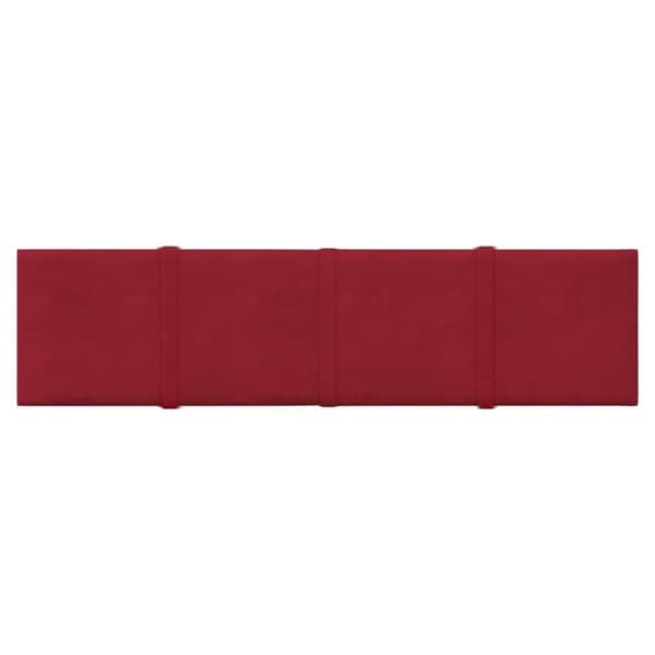 vidaXL Väggpaneler 12 st vinröd 60x15 cm sammet 1,08 m²