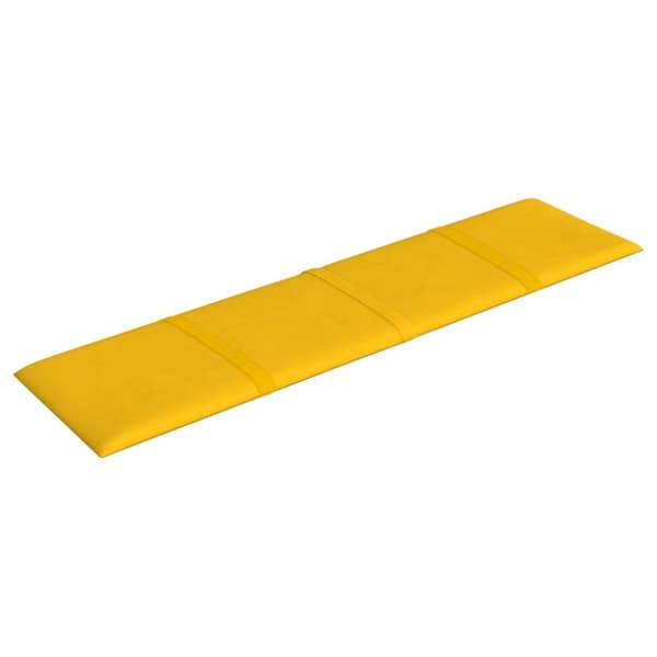 vidaXL Väggpaneler 12 st gul 60x15 cm sammet 1,08 m²