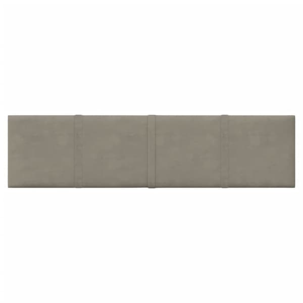 vidaXL vægpaneler 12 stk. 60x15 cm 1,08 m² fløjl lysegrå