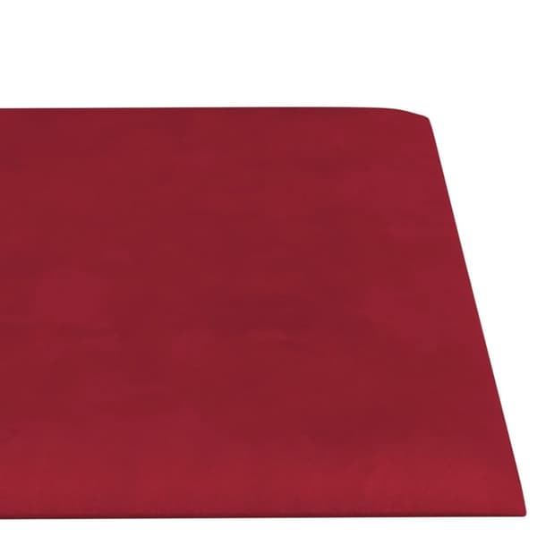 vidaXL vægpaneler 12 stk. 60x15 cm 1,08 m² fløjl vinrød